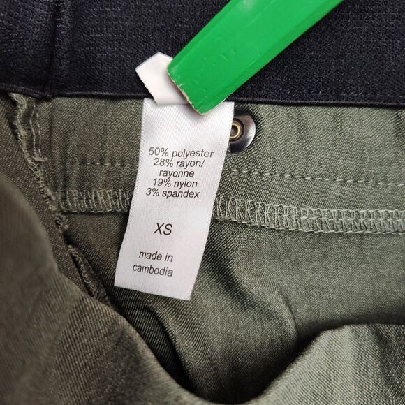 Maurices Capri Stretch Dress Pants Women's XS Green Skinny Leg Pull On - Picture 8 of 9